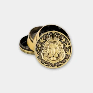 grinder-metal-gold-lion-50mm-4p Metalen Grinder Leeuw Goud (⌀50 mm – 4-parts)