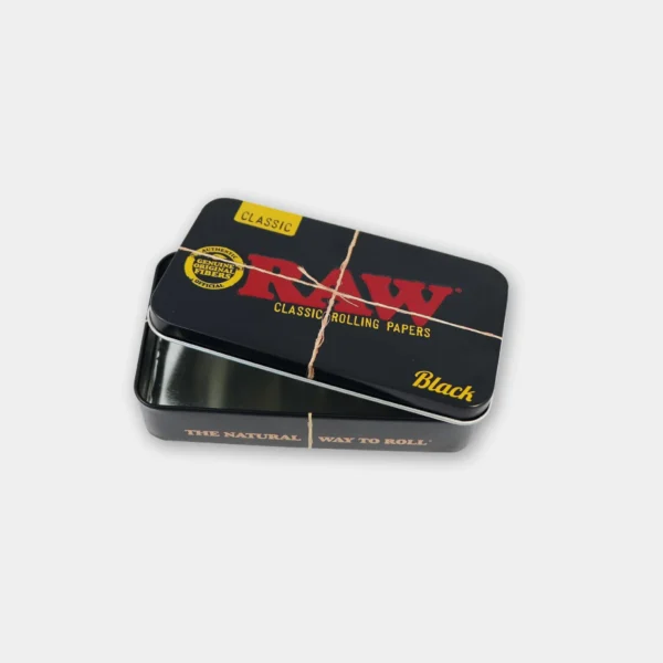 raw-black-tin-case RAW Zwart Metalen Opbergblik