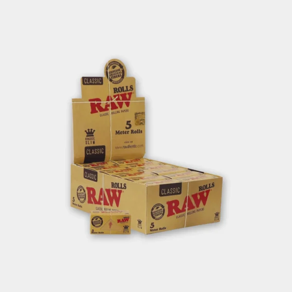 raw-rolls-kss-5m-box RAW Classic Kingsize Slim 5m Rolls – 24 rolls